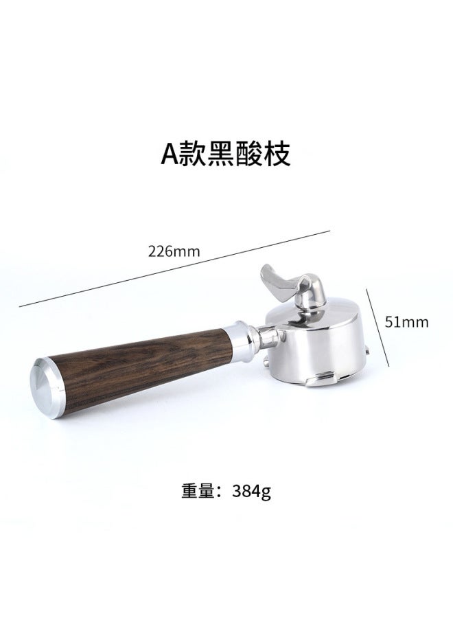 Delong Household Coffee Machine Handle 51mm Stainless Steel Two Cup Filter Double Mouth Solid Wood Handle Modified Accessories