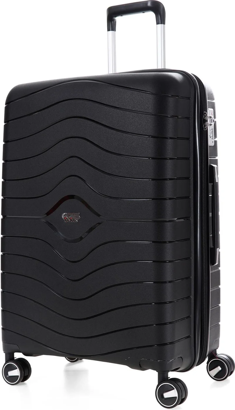 S-Invalid Brand Name 5242 Polypropylene Battal & Bellows 3-Piece Suitcase Set