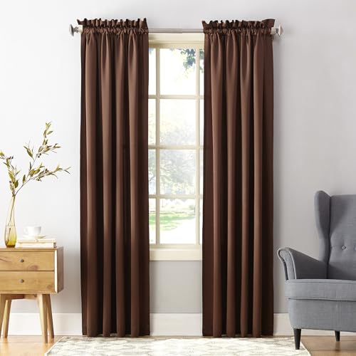 Sun Zero Barrow Energy Efficient Rod Pocket Curtain Panel Pair 54 x 84