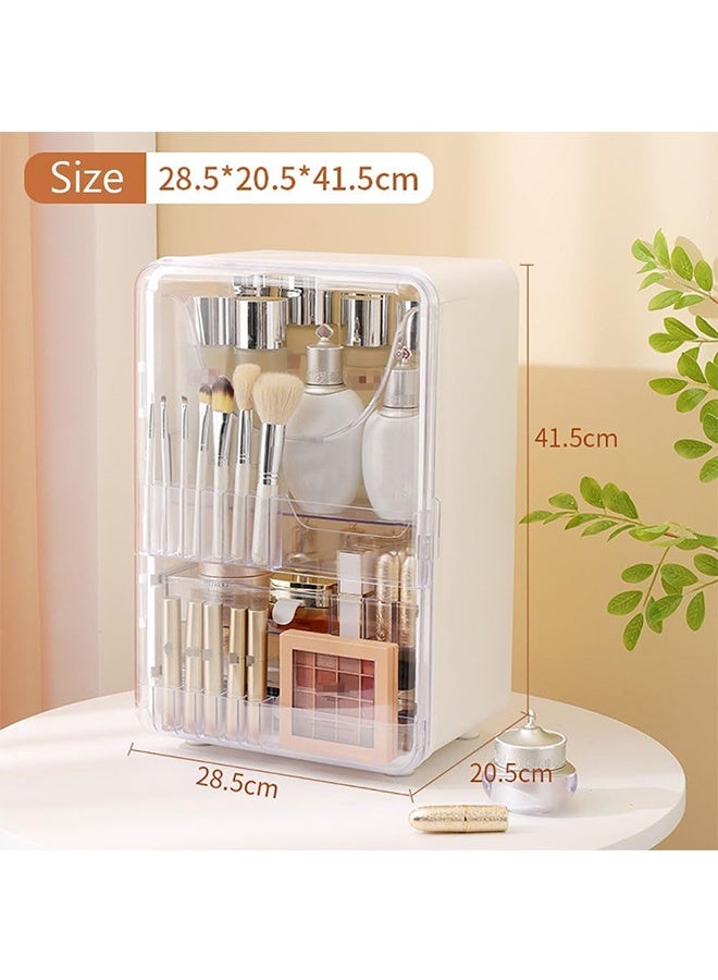 Cosmetic Display Cases, Large Capacity Makeup Organizer, Dustproof Waterproof Storage Box with Transparent Cover, Multifunctional SkinCare Organizers for Bathroom Countertop,Bedroom Vanity Desk - Image 2