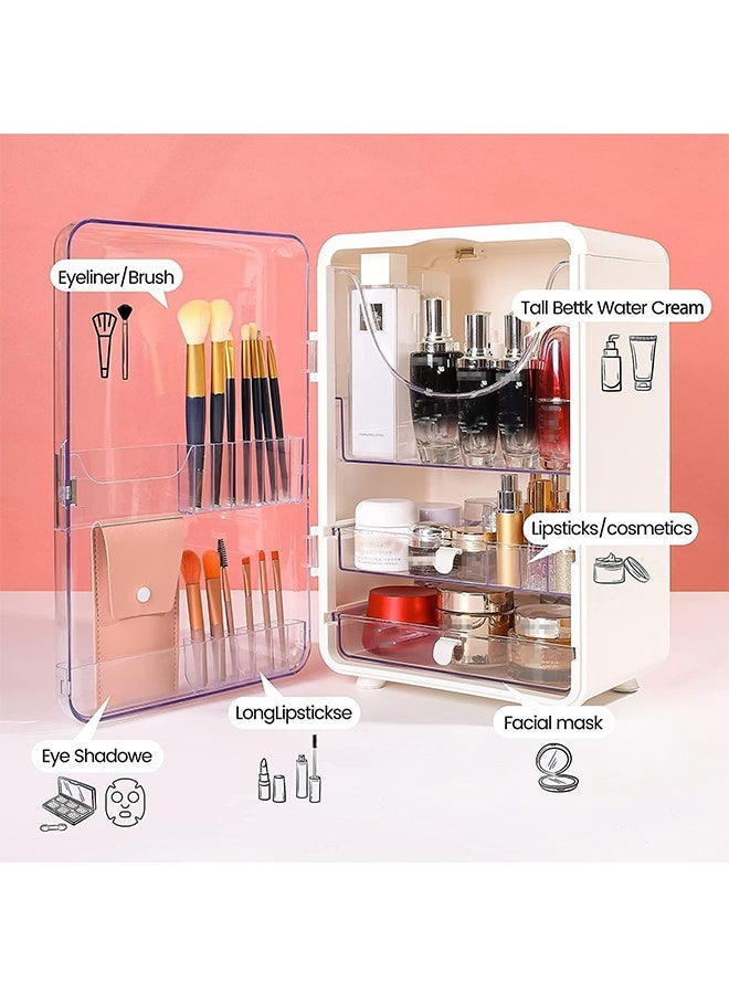 Cosmetic Display Cases, Large Capacity Makeup Organizer, Dustproof Waterproof Storage Box with Transparent Cover, Multifunctional SkinCare Organizers for Bathroom Countertop,Bedroom Vanity Desk - Image 4