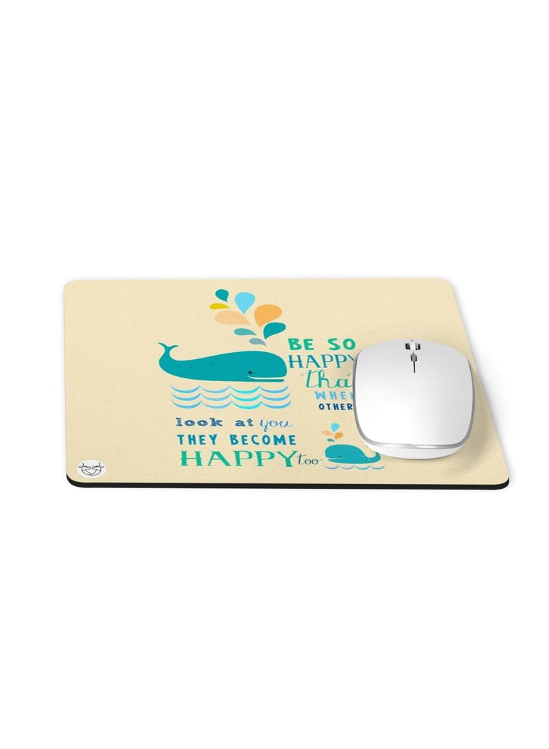 Reeman Design Mouse pad with Be Happy design