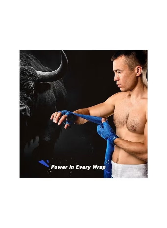 2PCS Hand Wraps for Men & Women – MMA, Boxing, Muay Thai, Kickboxing – Performance Essentials Gym Support Bands for Wrist & Knuckle Protection - view 2