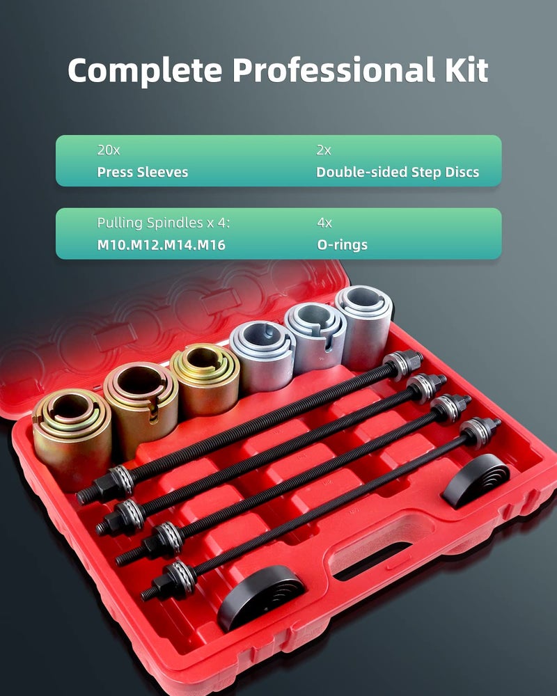 SCITOO Fit Cars LCV and HGV Engines Universal Press and Pull Sleeve Kit Removal Installation Bushes Bearings Tool Kit - Image 2