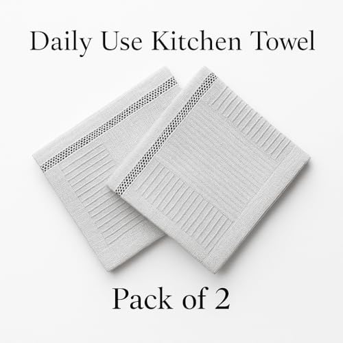 Bhoomi Impex 100% Cotton Multi-Purpose Kitchen Cleaning Cloth – Wet & Dry Use – 18 x 28 Inches (Set of 2) – Solid White Towel for Mopping, Dusting, and General Cleaning - Image 5