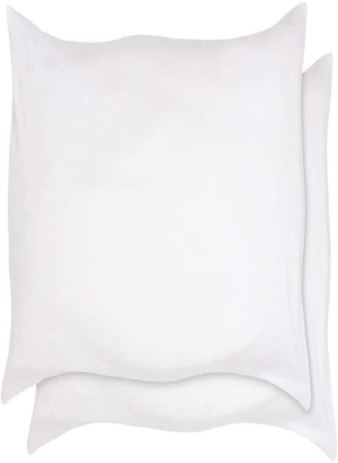 Betty Dain Betty Dain Stretch Jersey Universal Pillowcase - One Size Fits All Pillows, 100% Jersey Knit Cotton Pillowcase, Soft Covering for Standard and King Pillows, Zipper Closure, White, 2 Per Pack  - Image 1