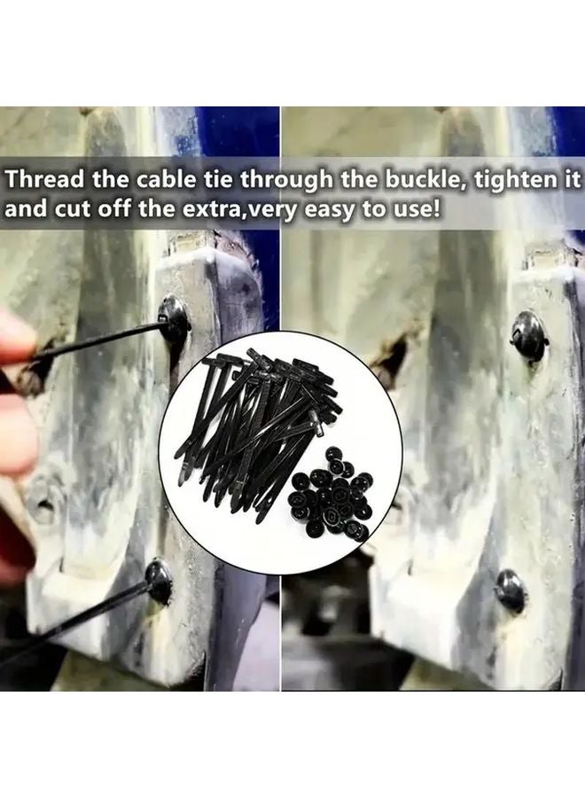 20pcs Black Self Locking Nylon Cable Ties for Secure Fastening and Organizing - Image 5