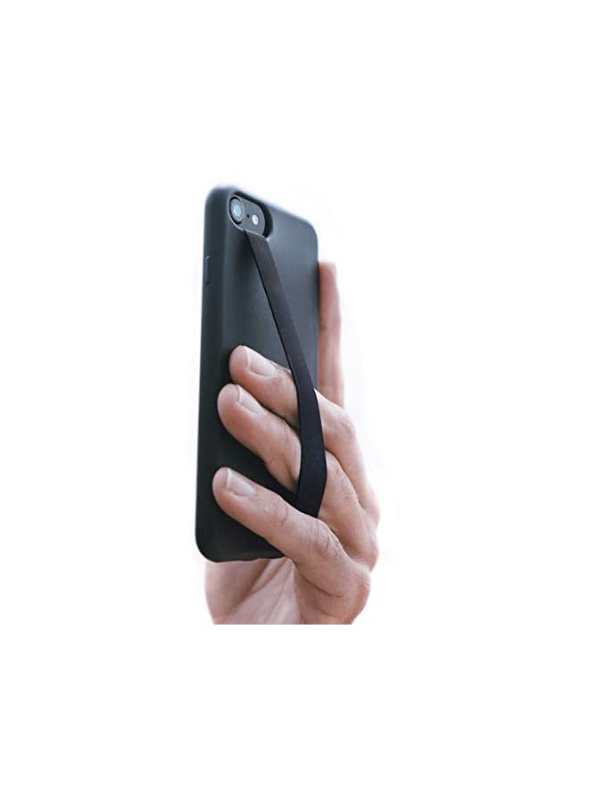 Delfino Phone Loops Phone Loops Phone Grip Finger Strap Accessory for Mobile Cell Phone (Black) - Image 2