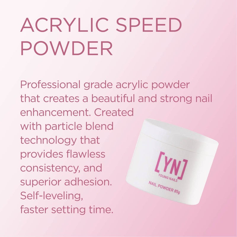 Young Nails Acrylic Powders, Cover - Created For a Flawless Consistency And Superior Adhesion - Cover Powder Begins To Set in 75 Seconds - Available in 45 gram, 85 gram, and 660 Gram Size Options - Image 2