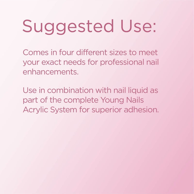 Young Nails Acrylic Powders, Cover - Created For a Flawless Consistency And Superior Adhesion - Cover Powder Begins To Set in 75 Seconds - Available in 45 gram, 85 gram, and 660 Gram Size Options - Image 4
