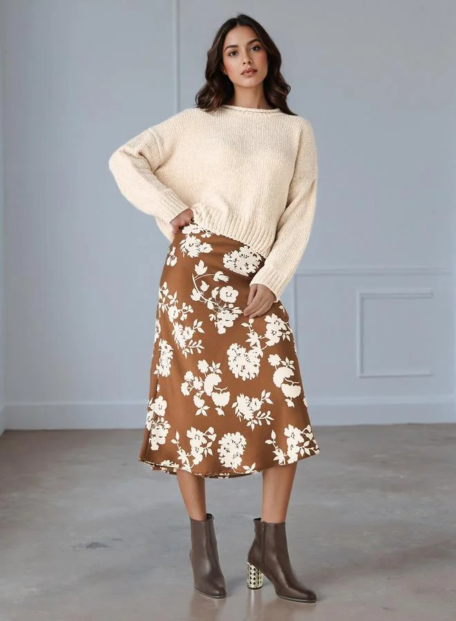 سبلاش فيڤ Textured Drop Shoulder Chanille Sweater