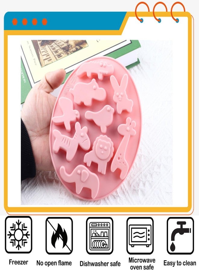 YIMINGMOLD قوالب سيليكون YIMINGMOLD على شكل حيوانات الغابة: فيل، طائر، أرنب، زرافة، لصنع الحلوى والشوكولاتة - Image 3