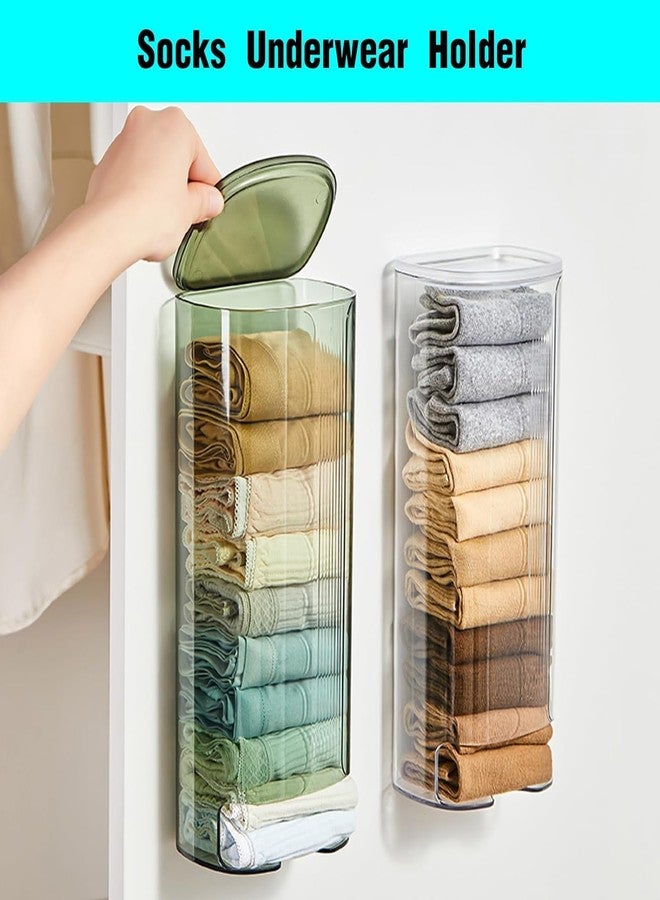 Crobat Dustproof Underwear Storage Box Wall Mount Large Capacity Clear Visible Hollow Bottom Multifunctional Socks Briefs Panties Organizer Holder - Image 2