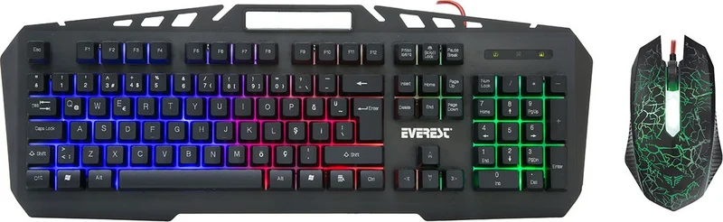 Everest KMX-99 Rainbow Backlit Gaming Keyboard + Mouse