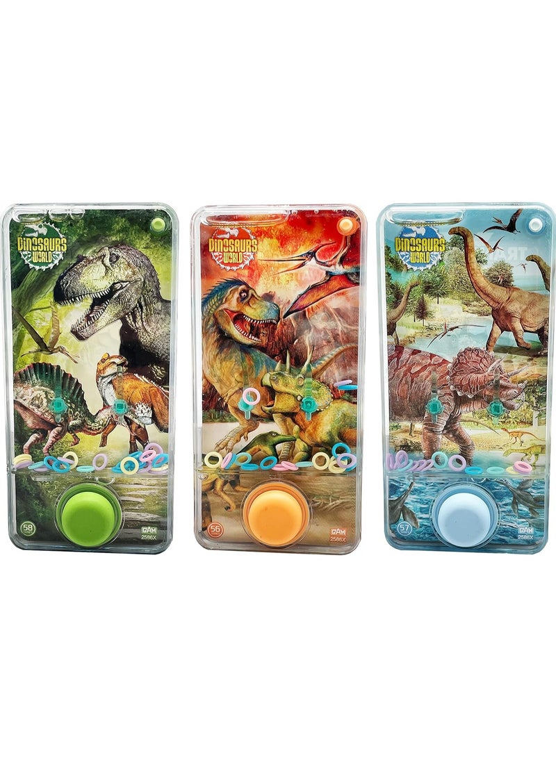 ALSAEED Handheld Water Ring Toy for Kids - 3 Pack of Dinosaur Water Ring Toss Toy - Image 1