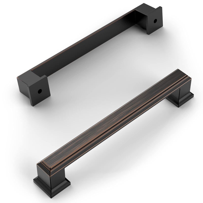 Amerdeco 10 Pack Oil Rubbed Bronze 5 Inch128mm Hole Centers Kitchen Cabinet Pulls Cabinet Hardware Kitchen Handles for Cabinets Cupboard Handles Drawer Pulls