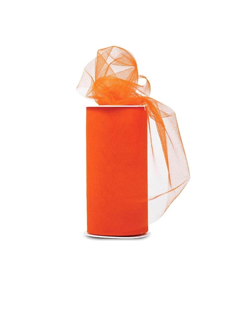 Expo Expo Shiny Tulle 6inch x 24yd Spool Orange  - Image 1