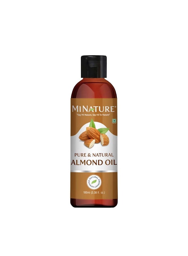 mi nature Almond Oil | Badam Tail | For Edible | For Hair care | Light & Non Sticky | Pure & Natural Plant Derived |100ml (3.38 fl oz) - Image 4