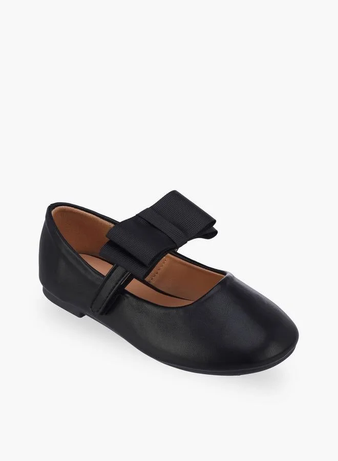 جونيورز Girls Hook & Loop Ballerina Shoes