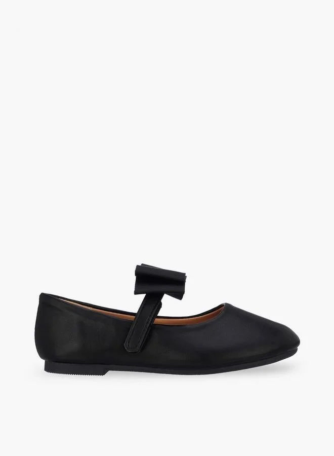 جونيورز Girls Hook & Loop Ballerina Shoes