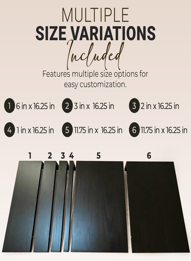 LEAPOAK Wooden Shelf Covers for 16-Inch Deep Wire Racks - Each Set Covers 36 Inches Wide Pantry Interchangeable Shelf Liners for Wire Rack Shelving, Perfect for Pantry Organization (1, Black, 36"W x 16"D) - Image 2