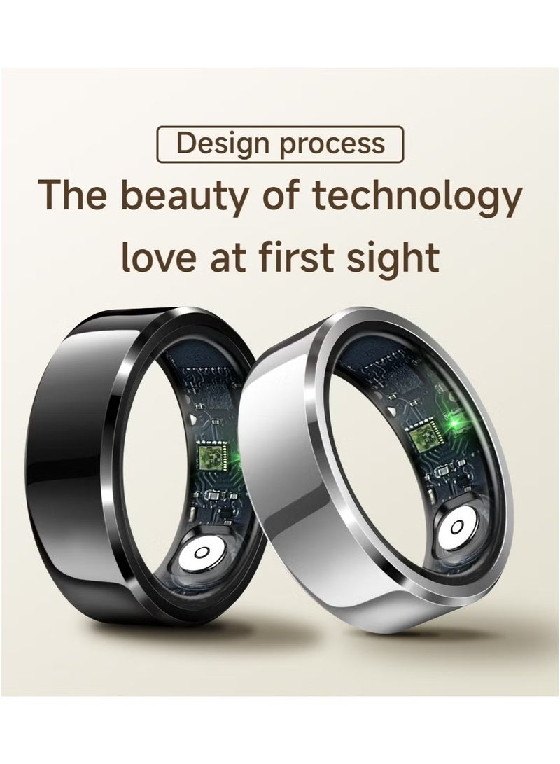 حلقة ذكية لمراقبة الصحة مع تتبع معدل ضربات القلب والنوم | سوار لياقة بدنية مقاوم للماء IP68، المقاس:  10 - Image 5