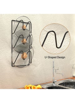 Hihonor 2 Pack Pot Lid Organizer Rack, 6-Tier Pot Lids Holder for Cabinet Door/Wall, No Drilling Adhesive Wall/Door Mounted Rustproof Pot and Pan Cover for Kitchen Storage, Black  - Image 3