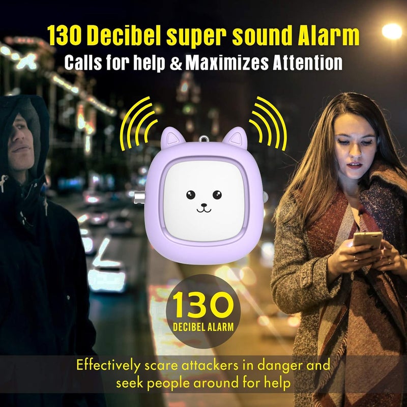 VIGOROAD Safe Sound Personal Alarm,5 Pack130 dB Loud Siren Song Emergency Self-Defense Security Alarm Keychain with LED Light, Personal Sound Safety Siren for Women, Men, Children, Elderly (Multicolor) - Image 2