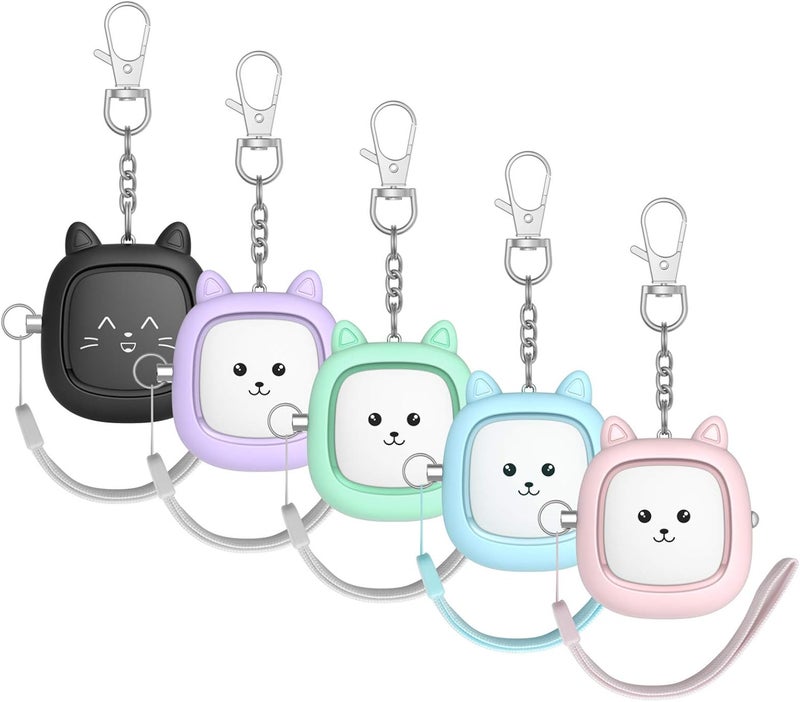 VIGOROAD Safe Sound Personal Alarm,5 Pack130 dB Loud Siren Song Emergency Self-Defense Security Alarm Keychain with LED Light, Personal Sound Safety Siren for Women, Men, Children, Elderly (Multicolor) - Image 1
