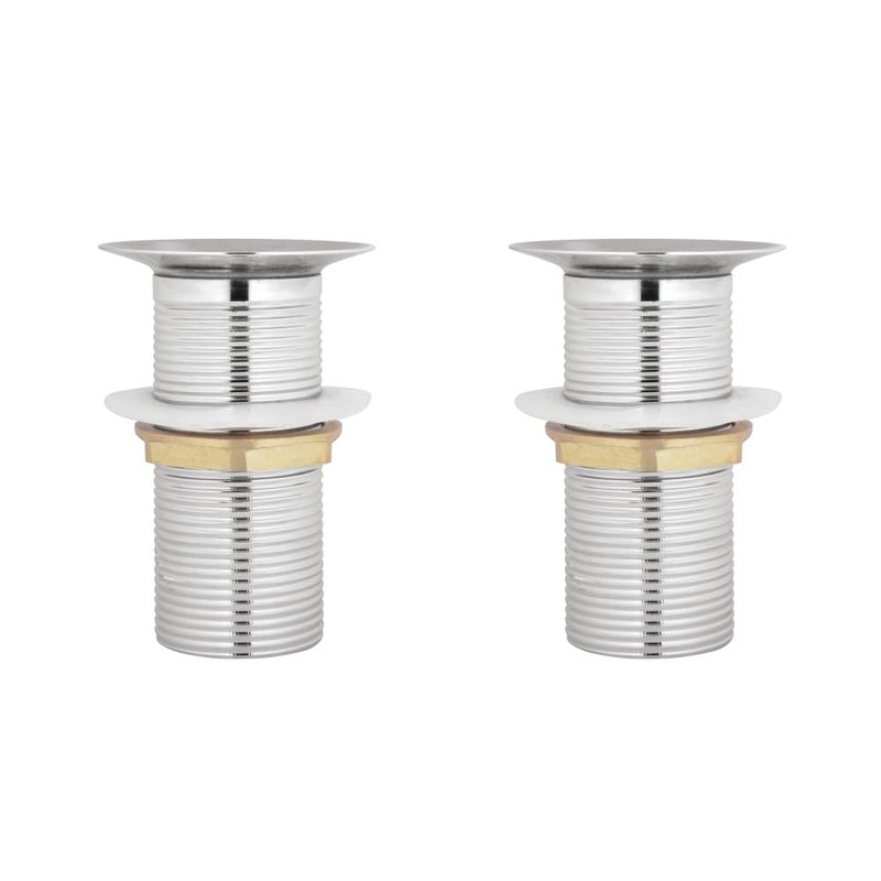 Johnson Bathrooms Johnson Stainless Steel 2.5 inch 92.5 mm Waste Coupling (Pack of 2) | Full Thread Waste Coupling for Wash Basins| Chrome Drain Outlet | 1 Year Warranty - Image 2