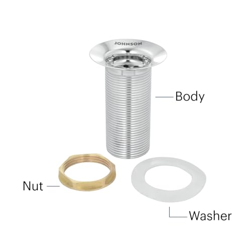 Johnson Bathrooms Johnson Stainless Steel 2.5 inch 92.5 mm Waste Coupling (Pack of 2) | Full Thread Waste Coupling for Wash Basins| Chrome Drain Outlet | 1 Year Warranty - Image 5