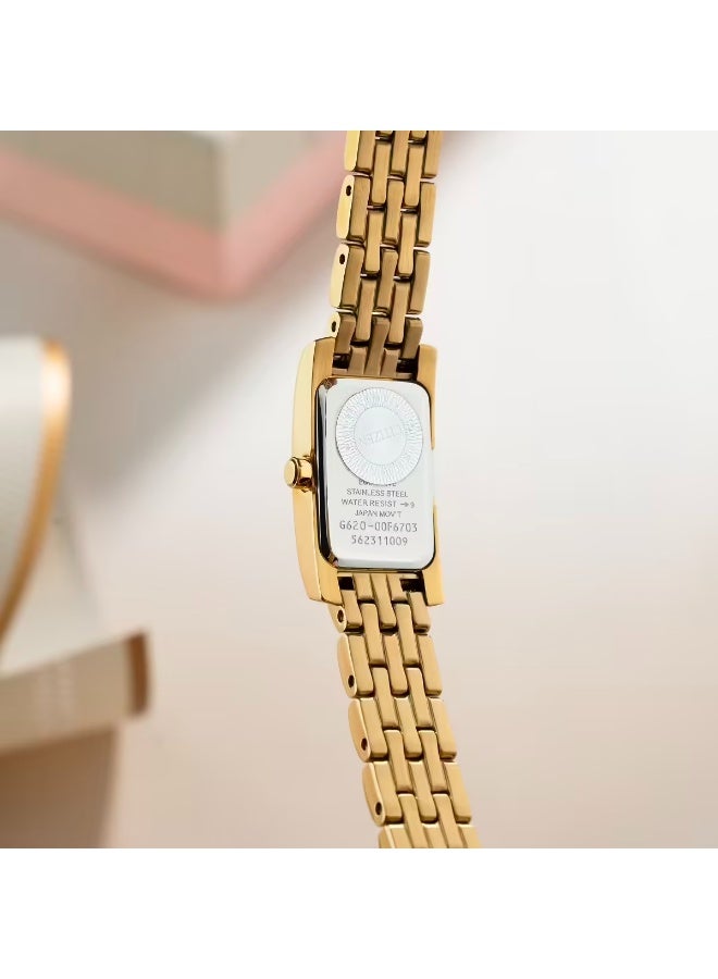 سيتيزن Eco-Drive Women’s Watch EG7112-59D, 28.3 mm Mother-of-Pearl Dial, Gold-Tone Stainless Steel Case & Bracelet, 30 m WR - Image 2