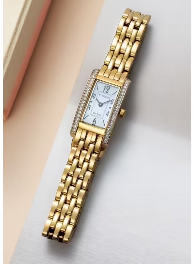 سيتيزن Eco-Drive Women’s Watch EG7112-59D, 28.3 mm Mother-of-Pearl Dial, Gold-Tone Stainless Steel Case & Bracelet, 30 m WR - Image 5