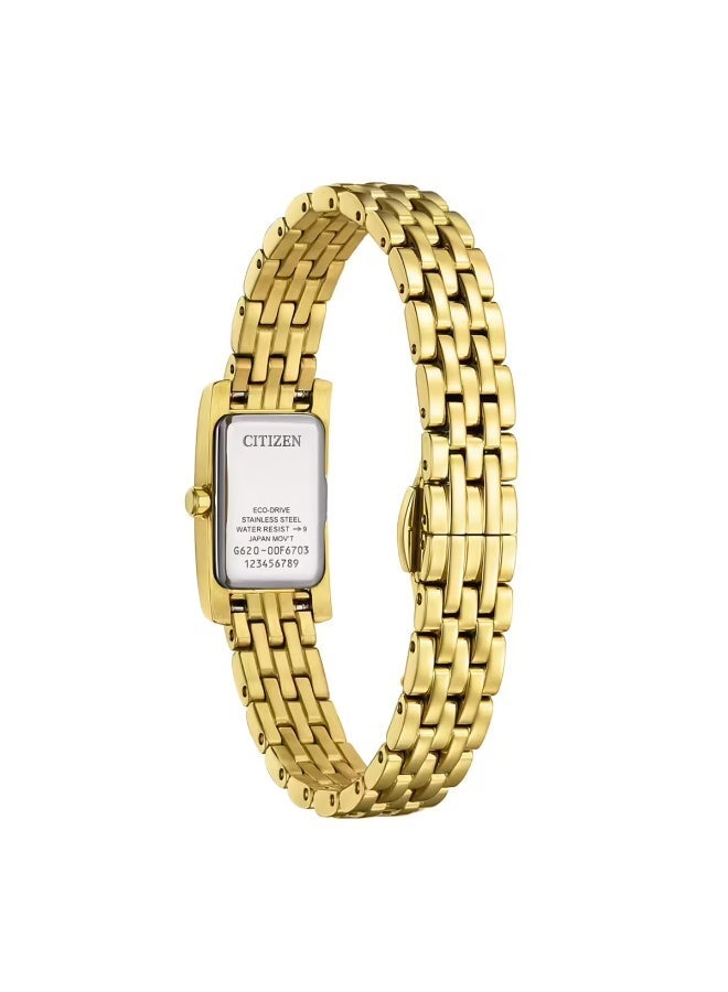 سيتيزن Eco-Drive Women’s Watch EG7112-59D, 28.3 mm Mother-of-Pearl Dial, Gold-Tone Stainless Steel Case & Bracelet, 30 m WR - Image 4