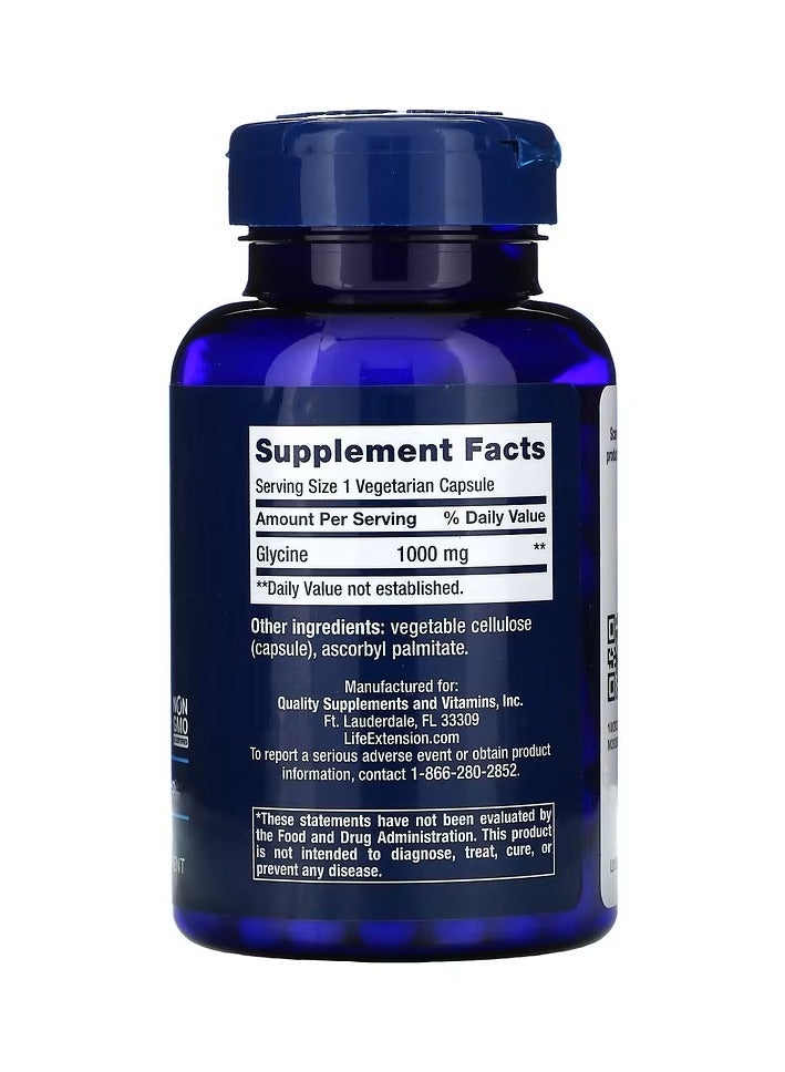 لايف إكستنشن جلايسين 1,000 ملجم 100 كبسولة نباتية - Image 2