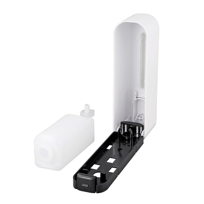 BATH GURU Liquid Soap Dispenser for Bathroom Kitchen ABS Plastic Wall Mounted Lotion Shampoo Handwash Dishwash Gel Sanitizer Dispenser 350 Ml Slim ( Black & White ) Pack of 2 - Image 5