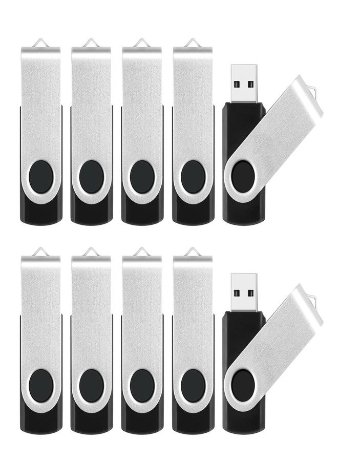 MECHEER عبوة من 10 وحدات تخزين فلاش USB سعة 8 جيجابايت، ذاكرة فلاش USB 2.0 لتخزين البيانات ونسخها احتياطيًا، ذاكرة فلاش USB مزودة بمؤشر، ذاكرة فلاش USB بتصميم دوار - Image 1
