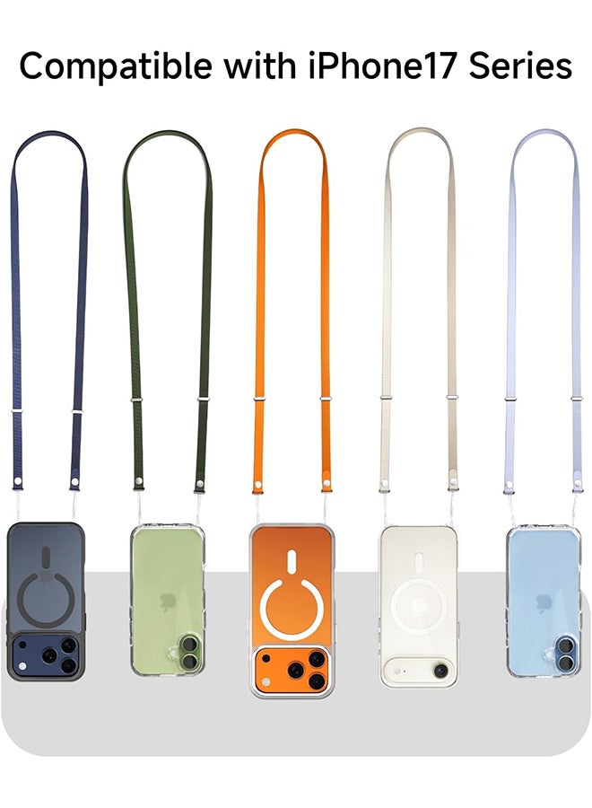 O Ozone Magnetic Crossbody Strap for iPhone 17/Pro/Max/Air Phone Cases with Dual Lanyard Holes, Adjustable Neck Lanyard for Women & Men - Orange - Image 5