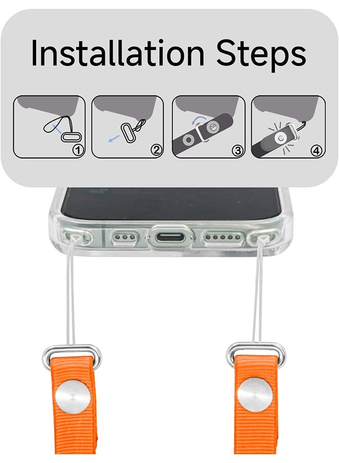 O Ozone Magnetic Crossbody Strap for iPhone 17/Pro/Max/Air Phone Cases with Dual Lanyard Holes, Adjustable Neck Lanyard for Women & Men - Orange - Image 3