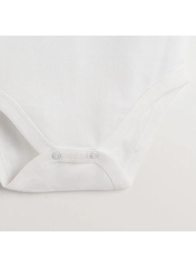 جون June Baby Basic Crew Neck 2-Pack Athlete Bodysuit White White