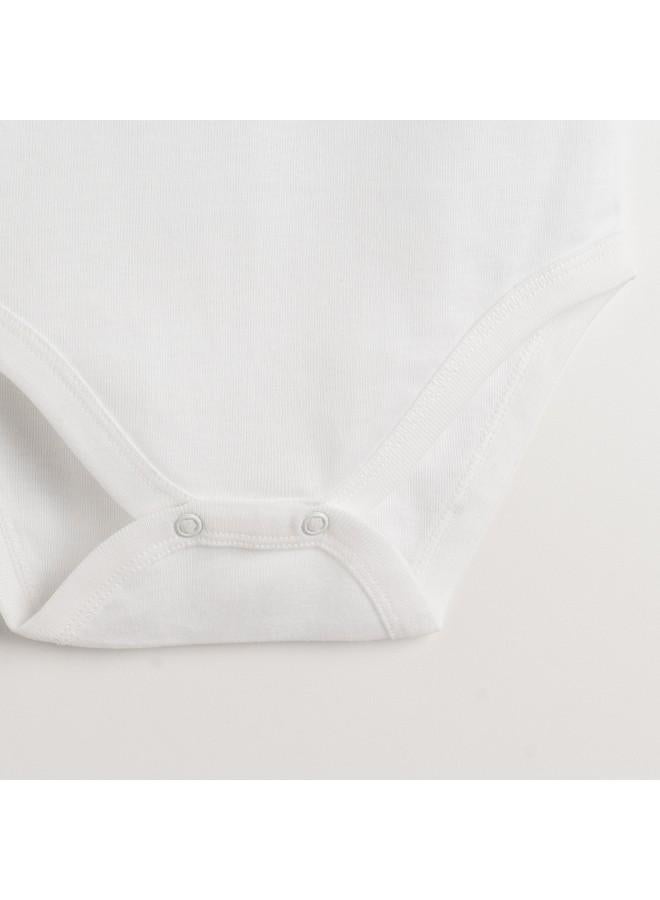 June Baby Basic Crew Neck 2-Pack Athlete Bodysuit White White - Image 5