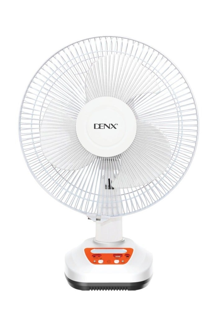 دينكس مروحة طاولة كهربائية متعددة الوظائف عالية السرعة تعمل بالطاقة الشمسية مقاس 12 بوصة مع منفذ USB وإضاءة LED - Image 5