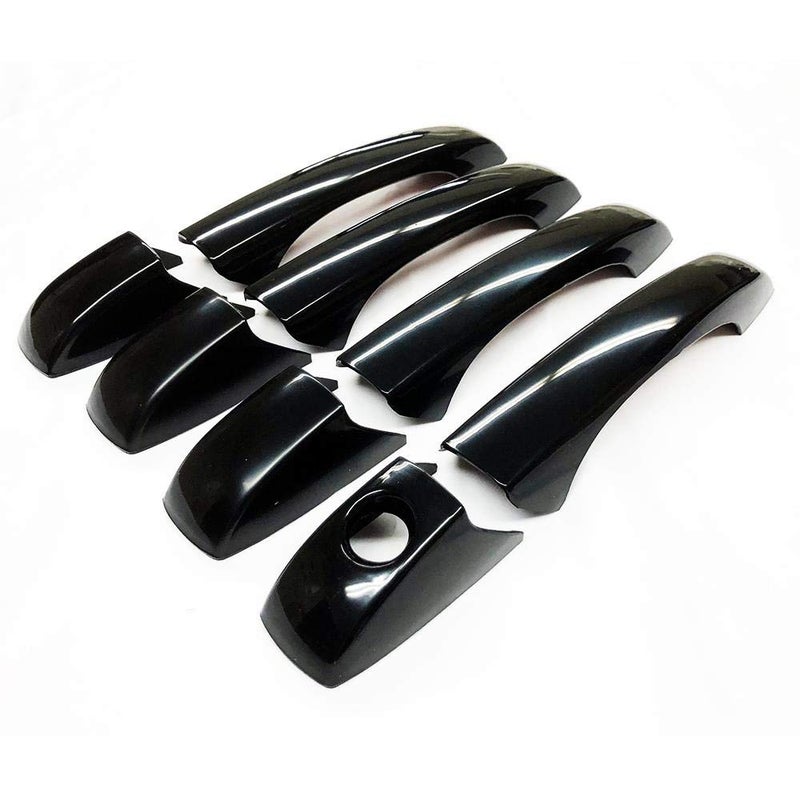 S SIZVER Ultra Finish Glossy-Black Series 8pcs Door Handle Covers Compatible with Chrysler+Dodge+Jeep Sedans SUVS 4DR - Image 5