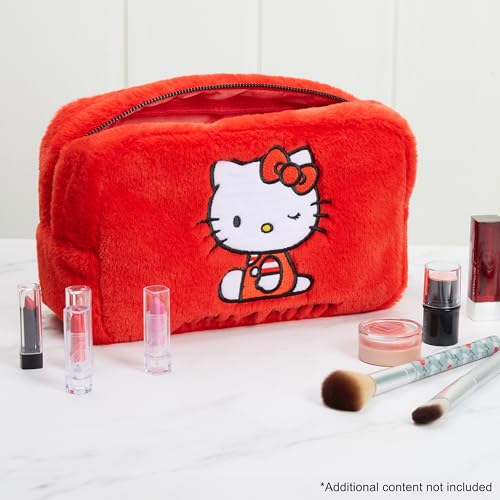 Hello Kitty حقيبة مكياج هالو كيتي اللطيفة، حقيبة سفر فاخرة، حقيبة تجميل مزودة بسحاب، حقيبة أدوات تجميل للنساء والمراهقات والفتيات، هدية لها - Image 2