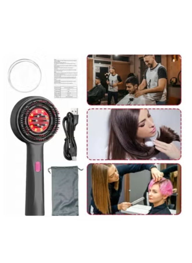 TIGER Electric Hair & Scalp Massager Comb | 2-in-1 Head Massager & Hair Brush with Oil Diffuser | 3 Vibration Modes for Stress Relief, Relaxation, Circulation & Hair Care – Grey - Image 2