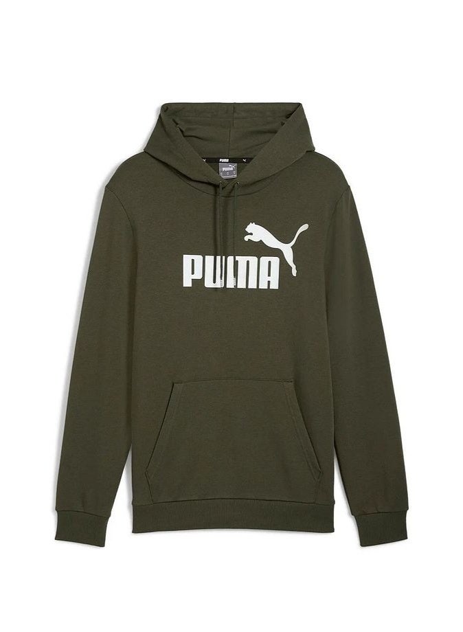 PUMA Ess Big Logo Hoodie Tr (S) Dark Olive  - Image 1