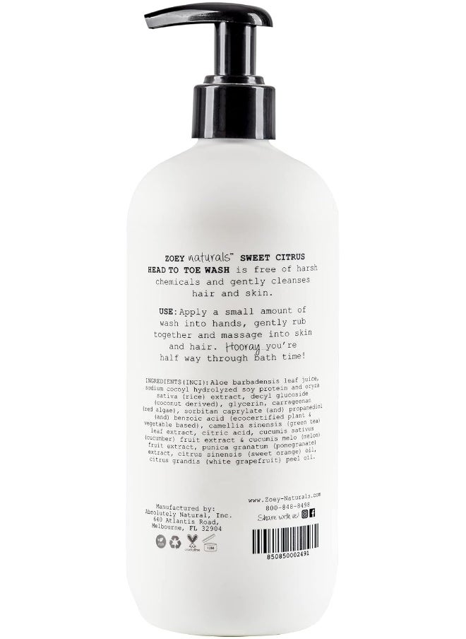 Absolutely Natural Zoey Sweet Citrus Baby Wash & Shampoo  - Image 2