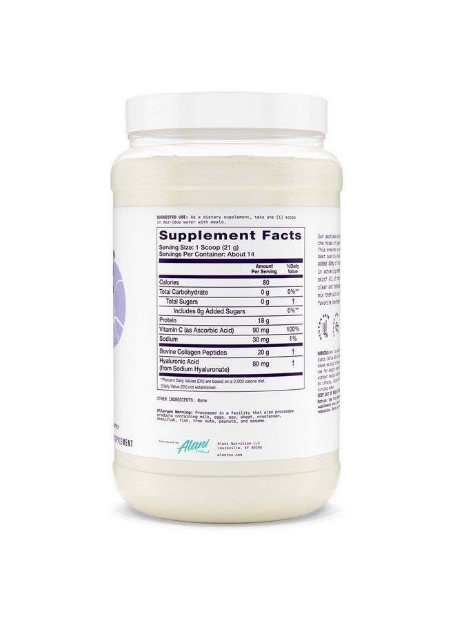 Alani Nu Alani Nu Collagen Peptides Powder UNFLAVORED | 18g Protein | Supports Bone, Skin and Nail Health | Collagen for Women | 80mg of Hyaluronic Acid | Gluten Free | Sugar Free | 14 Servings  - Image 3
