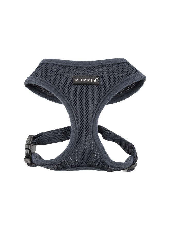 PUPPIA Authentic Puppia Soft Harness, Grey, Medium - Image 1