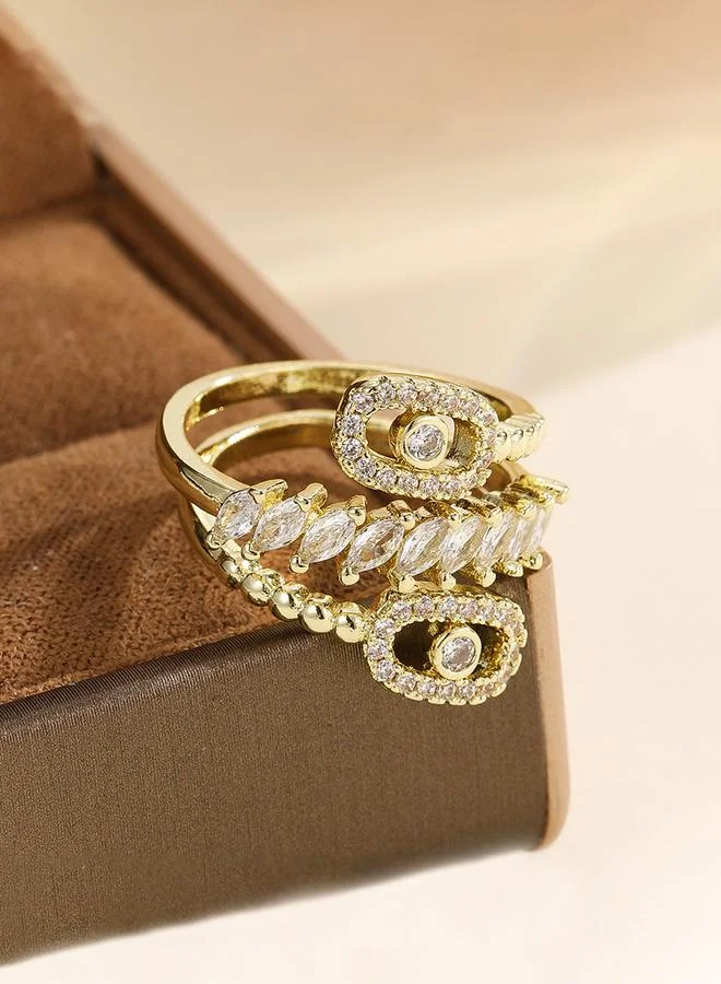 Take Two Gold Embellished Ring